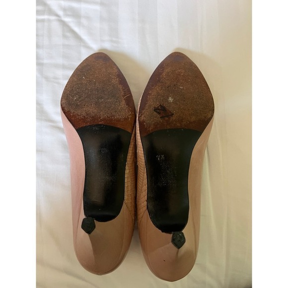 Vintage Stuart Weitzman for Martinique Mauve Snake Leather Pumps  7.5 - Picture 2 of 9